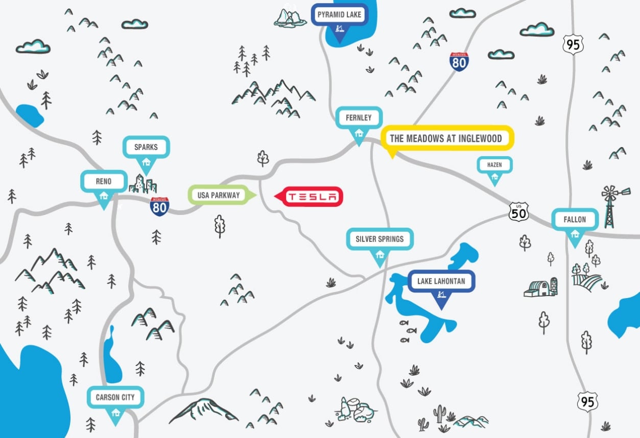 The Meadows Map Illustration