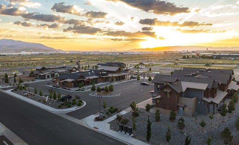 meadows at inglewood stores parking aerial