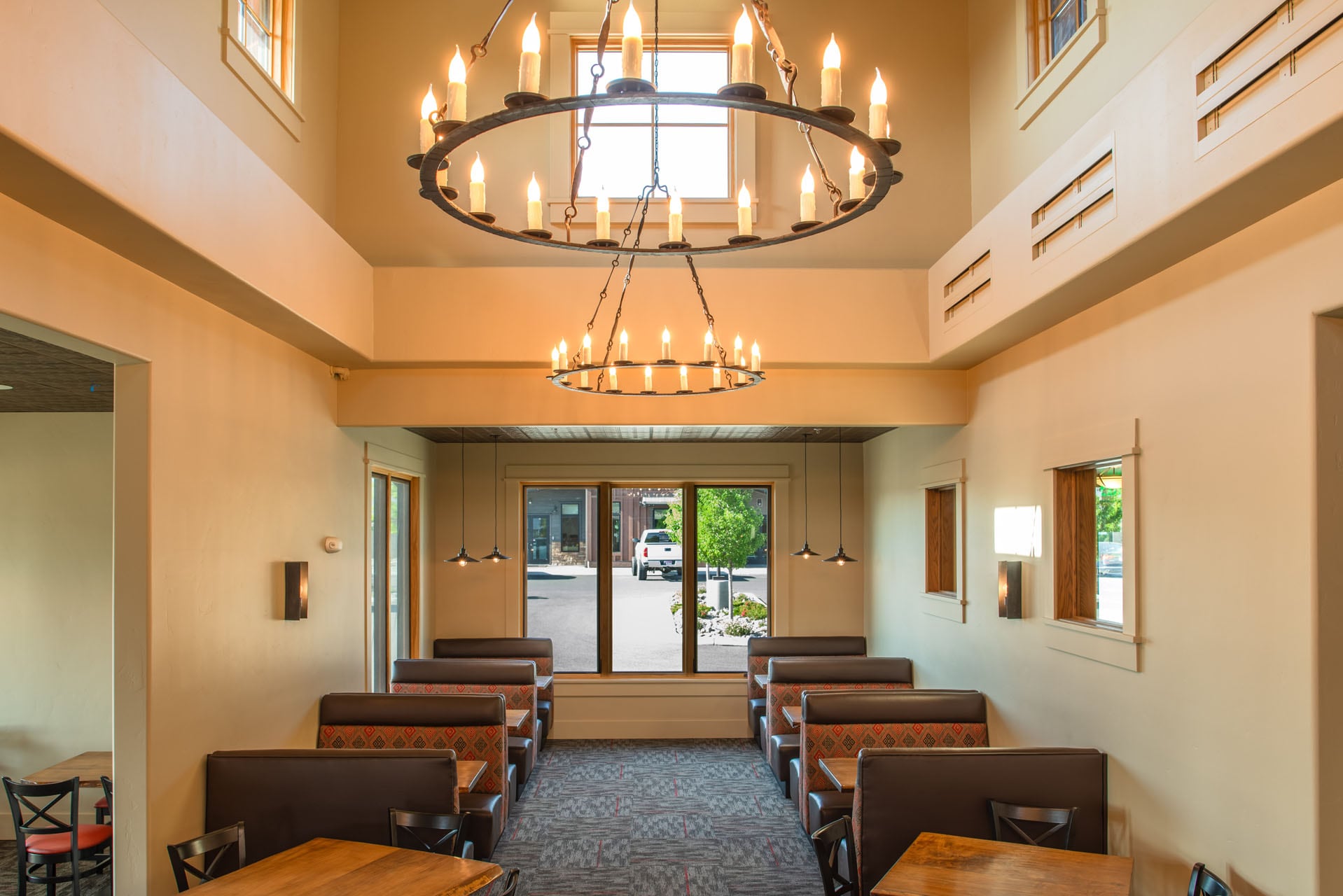 meadows at inglewood steakhouse location interior booth seating